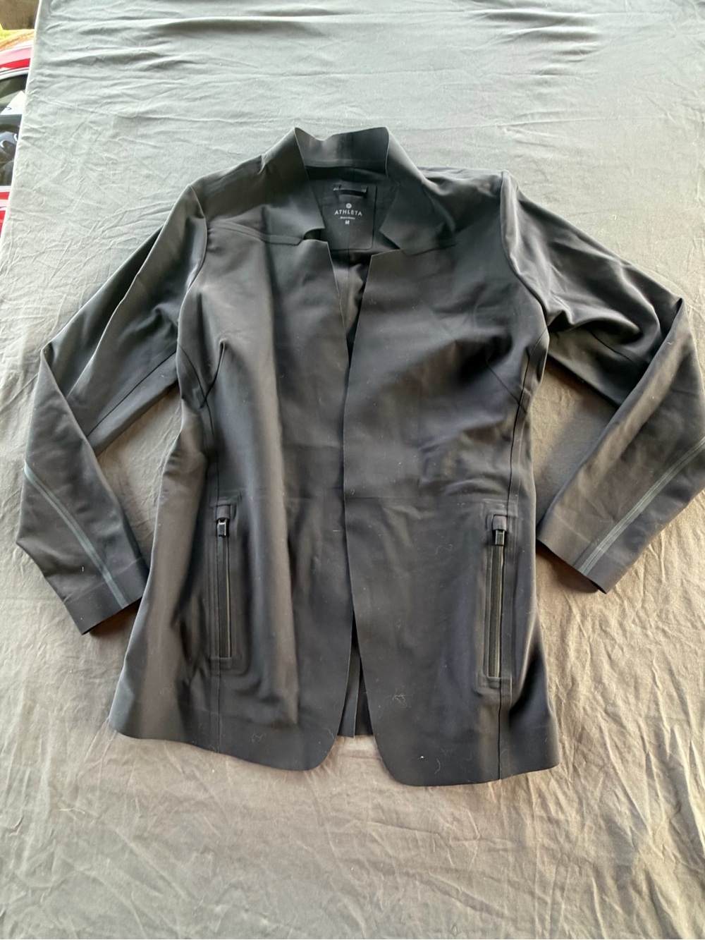 Athleta Black Women's Sleek Blazer with Zip Pockets